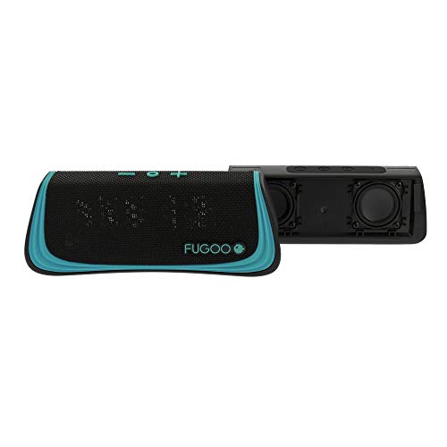 FUGOO Sport - Portable Rugged Bluetooth Wireless Speaker Waterproof Longest 40 Hrs Battery Life (Black/Teal)