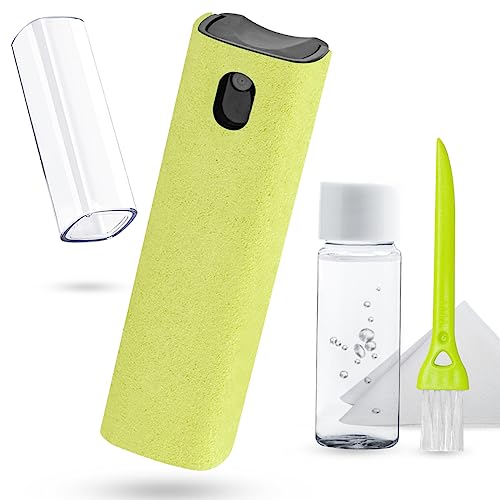 Screen Cleaner Touchscreen Mist Spray, walrfid Cleaning Kit for Electronic Smart Phone TV, Laptop, Tablet, PC, Computer LCD Flat Screens, Eyeglasses, Compatible with iPhone iPad MacBook Pro - Yellow - color: Yellow