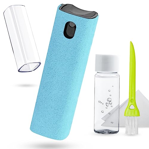 Screen Cleaner Touchscreen Mist Spray, walrfid Cleaning Kit for Electronic Phone TV, Laptop, Tablet, PC, Computer LCD Flat Screens, Eyeglasses, Compatible with iPhone iPad MacBook Pro - LightBlue - color: Sky Blue