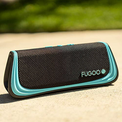 FUGOO Sport - Portable Rugged Bluetooth Wireless Speaker Waterproof Longest 40 Hrs Battery Life (Black/Teal)